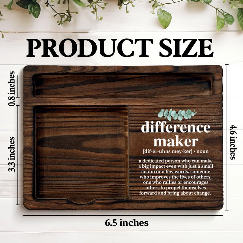 QODMGD Difference Maker Gifts, Thank You Gifts for Boss Leader Coworkers Employees, Difference Maker Definition Sticky Note Holder for Office Cubicle Desk Decor - Image 2
